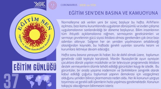 Eğitim Sen’den Basına ve Kamuoyuna / Eğitim Günlüğü 37