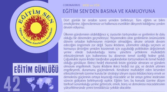 Eğitim Sen’den Basına ve Kamuoyuna / Eğitim Günlüğü 42