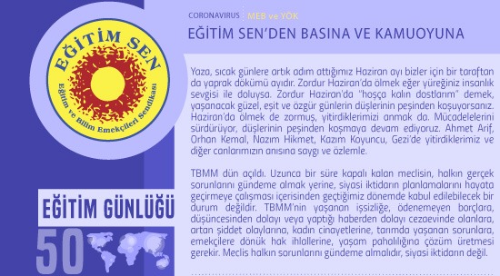 Eğitim Sen’den Basına ve Kamuoyuna / Eğitim Günlüğü 50