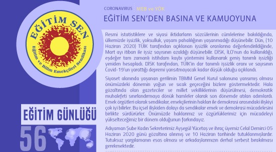 Eğitim Sen’den Basına ve Kamuoyuna / Eğitim Günlüğü 56