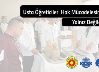Usta Öğreticiler Hak Mücadelesinde Yalnız Değildir!