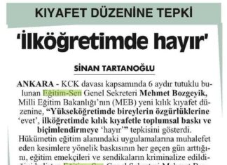 ‘İlköğretimde Hayır’ – Cumhuriyet