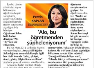 ‘Alo, Bu Öğretmenden Şüpheleniyorum’ – Haber Türk