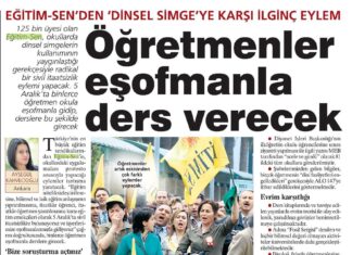 Öğretmenlerden Eşofmanlı Eylem – Milliyet