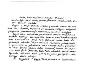 Tutuklu Üyelerimizden Mektup Var!
