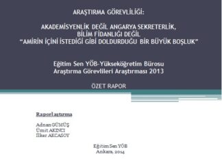 Araştırma Görevlileri Araştırması Özet Raporu Kamuoyuyla Paylaşıldı