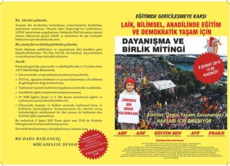 Laik, Bilimsel, Anadilinde Eğitim ve Demokratik Yaşam İçin 8 Şubat’ta Kadıköy’deyiz!