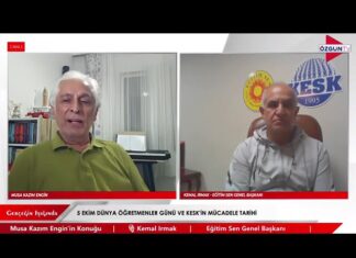 Eğitim Sen Genel Başkanı Kemal Irmak, 5 Ekim Dünya Öğretmenler Günü Hakkında Değerlendirme Yaptı