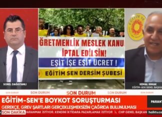 Eğitim Sen Genel Başkanı Kemal Irmak: “Anayasal Hakkımızı Kullanıyoruz”