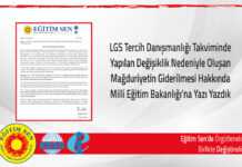 LGS Tercih Danışmanlığı Takviminde Yapılan Değişiklik Nedeniyle Oluşan Mağduriyetin Giderilmesi Hakkında MEB’e Yazı Yazdık